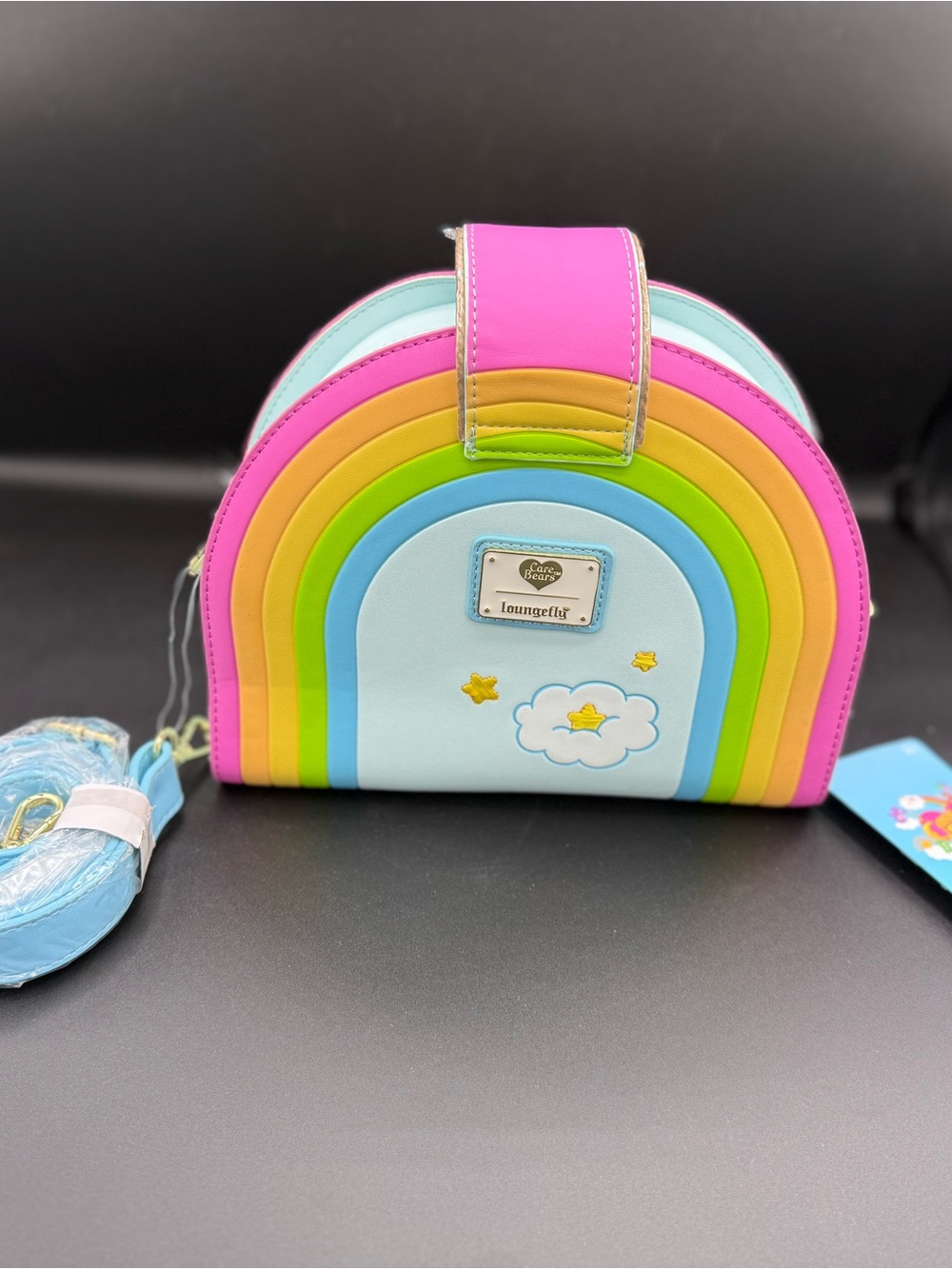 Loungefly Rainbow Arch Crossbody Bag - Pink, Light Blue, Green, Yellow, Orange